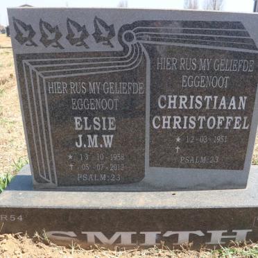 SMITH Christiaan Christoffel 1951- &amp; Elsie J.M.W. 1958-2012