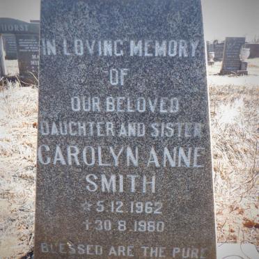 SMITH Carolyn Anne 1962-1980