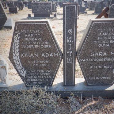 SMITH Johan Adam 1908-1986 &amp; Sara M. VAN LOGGERENBERG 1920-