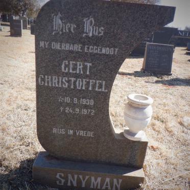 SNYMAN Gert Christoffel 1930-1972