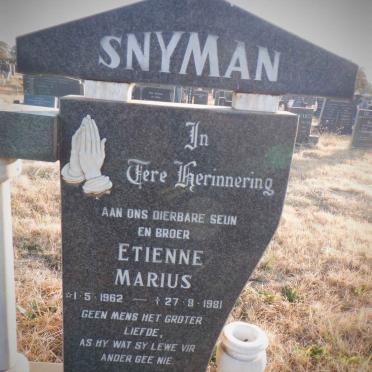 SNYMAN Etienne Marius 1962-1981