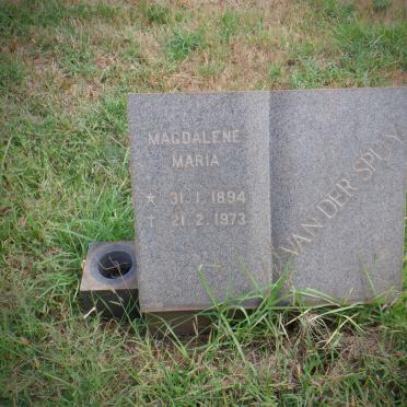 SPUY Magdalena Maria, van der 1894-1973