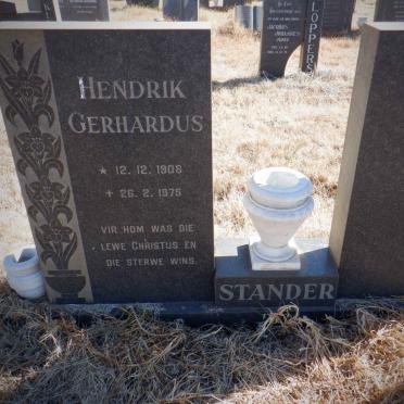 STANDER Hendrik Gerhardus 1908-1975