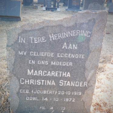 STANDER Margaretha Christina nee JOUBERT 1919-1972