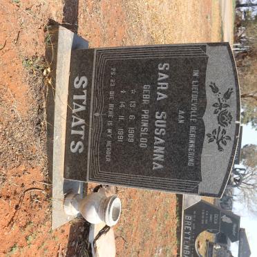 STAATS Sara Susanna nee PRINSLOO 1909-1991