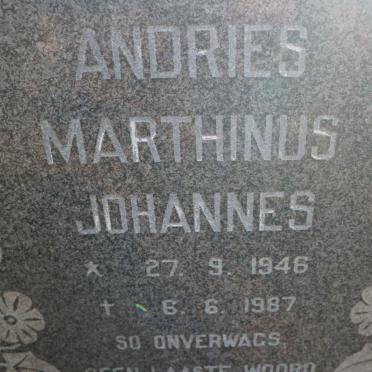 STRYDOM Andries Marthinus Johannes 1946-1987