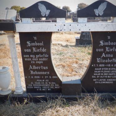 STEYN Albertus Johannes 1926-1984 &amp; Anna Elizabeth 1925-2009