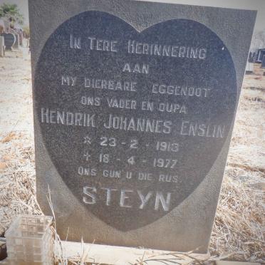 STEYN Hendrik Johannes Enslin 1913-1977
