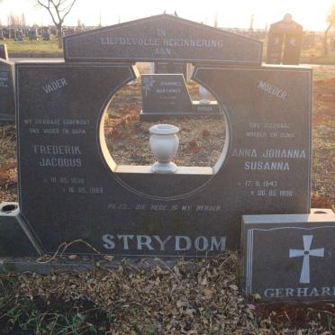 STRYDOM Frederik Jacobus 1939-1989 &amp; Anna Johanna Susanna 1943-1996