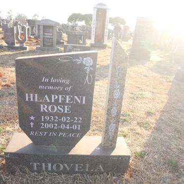 THOVELA Hlapfeni Rose 1932-2002