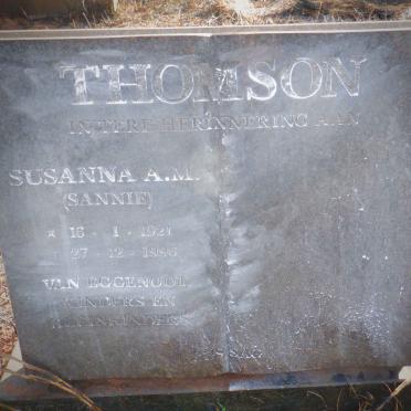 THOMSON Susanna A.M. 1921-1996
