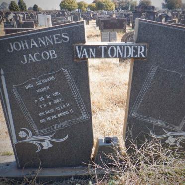 TONDER Johannes Jacob, van 1916-1983