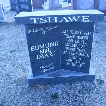 TSHAWE Edmund Mre Lwazi 1975-1999