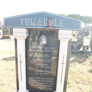 TUMAHOLE Rebecca Masekari 1912-1994