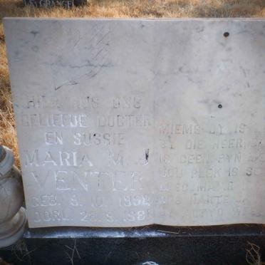 VENTER Maria M.J. 1958-1981