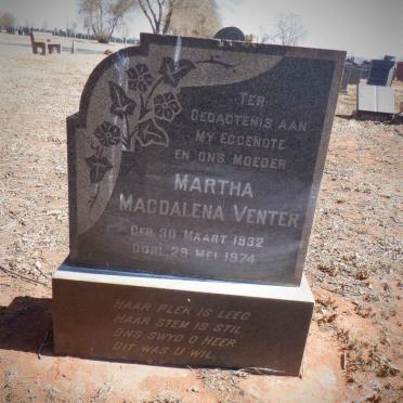 VENTER Martha Magdalena 1932-1974