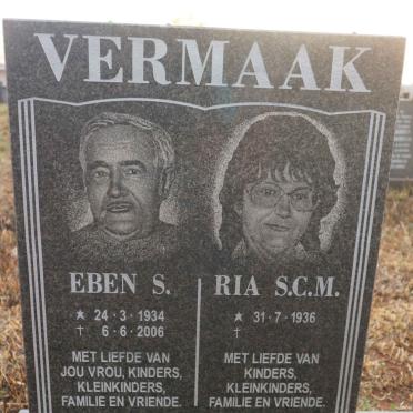 VERMAAK Eben S. 1934-2006 &amp; Ria S.C.M. 1936-