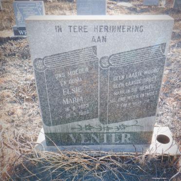 VENTER Elsie Maria 1923-1996