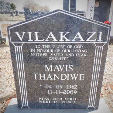 VILAKAZI Mavis Thandiwe 1962-2009