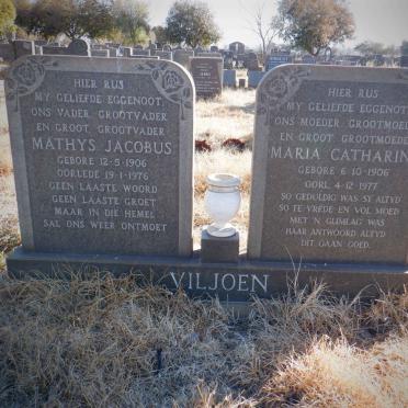VILJOEN Mathys Jacobus 1906-1976 &amp; Maria Catharina 1906-1977
