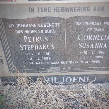 VILJOEN Petrus Stephanus 1911-1983 &amp; Cornelia Susanna 1916-2004