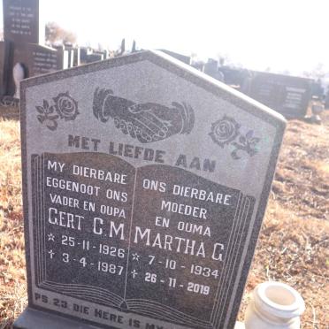 VILJOEN Gert C.M. 1926-1987 &amp; Martha G. 1934-2019