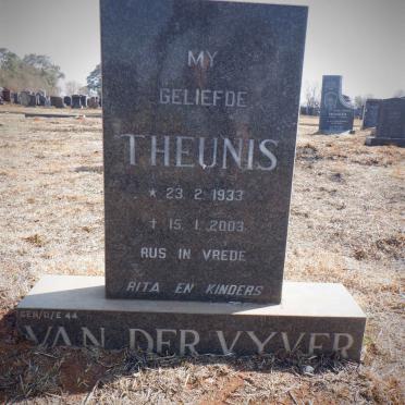 VYVER Theunis, van der 1933-2003