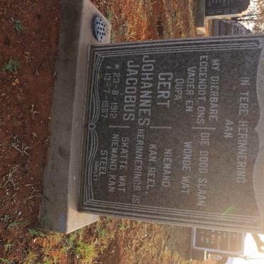 WALT Gert Johannes Jacobus, van der 1912-1987