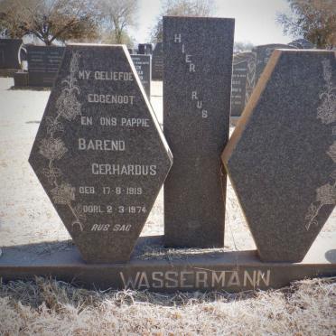 WASSERMANN Barend Gerhardus 1919-1974