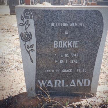 WARLAND Bokkie 1940-1970
