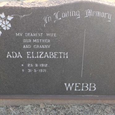WEBB Ada Elizabeth 1912-1971