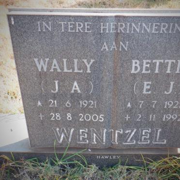 WENTZEL J.A. 1921-2005 &amp; E.J. 1923-1992