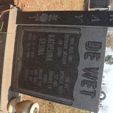 WET Katherina Gesina, de 1926-1992