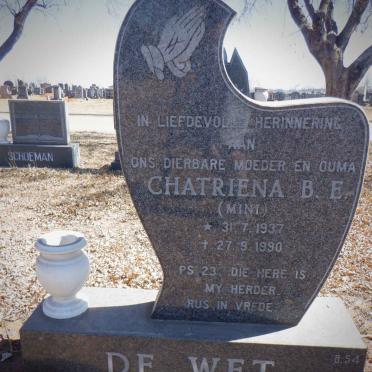 WET Chatriena B.E., de nee MINT 1937-1990