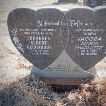 WIID Johannes Albert Gerhardus 1934-1983 &amp; Jacoba Maria Charlotte 1933-2012