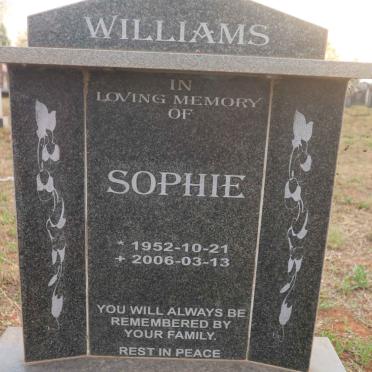 WILLIAMS Sophie 1952-2006 