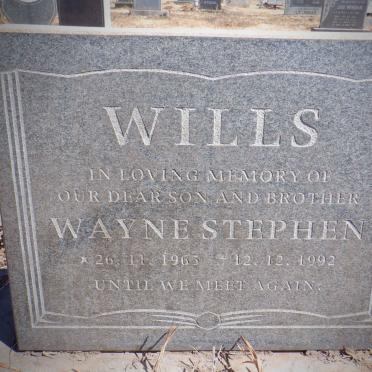 WILLS Wayne Stephen 1965-1992