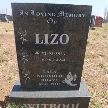 WITBOOI Lizo 1933-2012