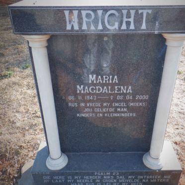 WRIGHT Maria Magdalena 1943-2000