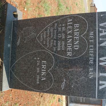 WYK Barend Alexander, van 1960-2008 &amp; Erika 1968-