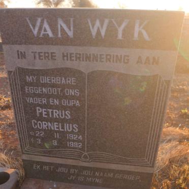 WYK Petrus Cornelius, van 1924-1982