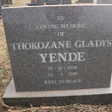 YENDE Thokozane Gladys 1928-1998
