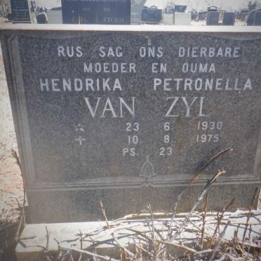 ZYL Hendrika Petronella, van 1930-1975