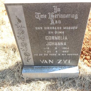 ZYL Cornelia Johanna, van 1904-1982