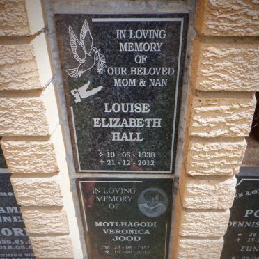 HALL Louise Elizabeth 1938-2012 :: JOOD Motlhagodi Veronica 1957-2012 