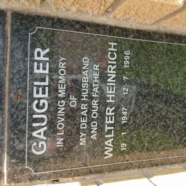 GAUGELER Walter Heinrich 1947-1996