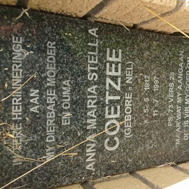 COETZEE Anna Maria Stella nee NEL 1912-1997