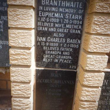 BRANTHWAITE Ivan Charles Baden 1899-1995 &amp; Euphemia Stark 1909-1994