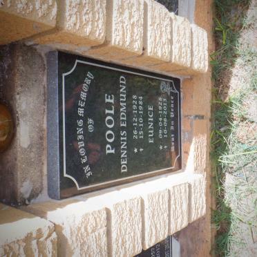 POOLE Dennis Edmund 1928-1984