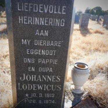 ? Johannes Lodewicus 1913-1974